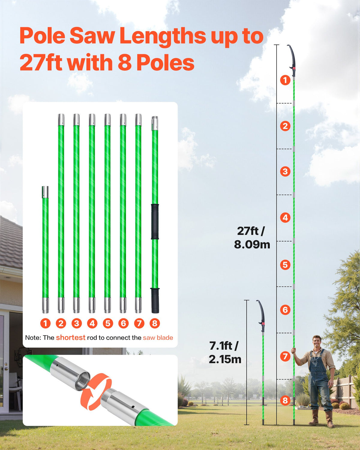 VEVOR Tree Pruners - Select Your Configuration - SDXZJBXZZK8MZ3YEE001V0 - view 2
