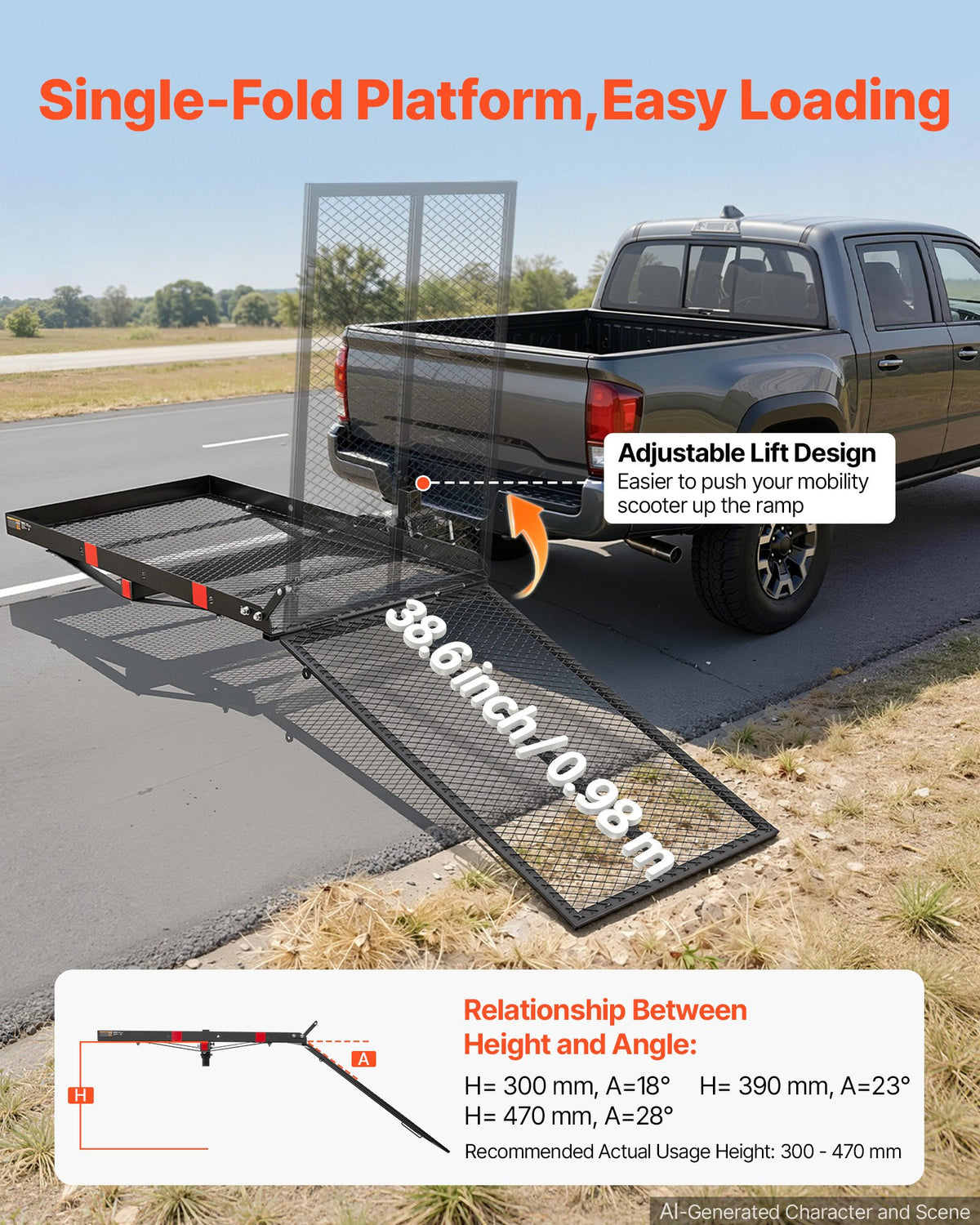 VEVOR Manual Scooter Lift - Select Your Configuration - SDZXCTSJTBDW9EEAZ001V0 - view 3