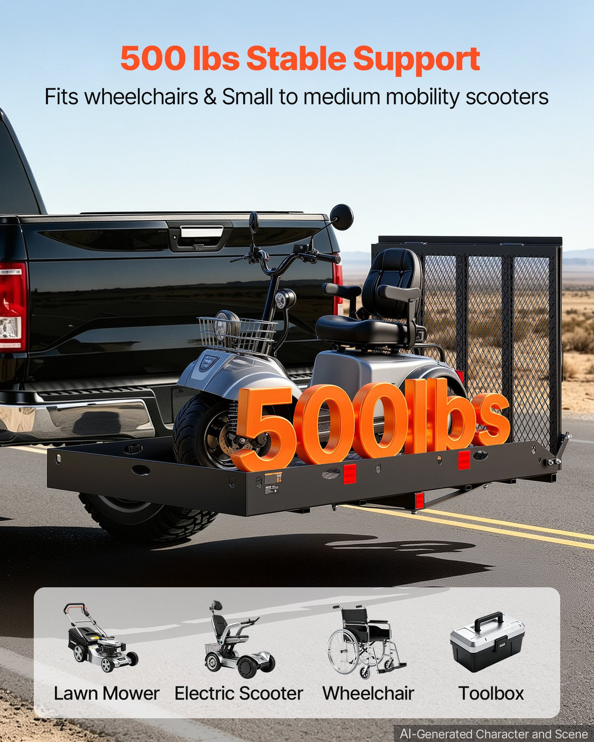 VEVOR Manual Scooter Lift - Select Your Configuration - SDZXCTSJTDWLVNKRU001V0 - view 2