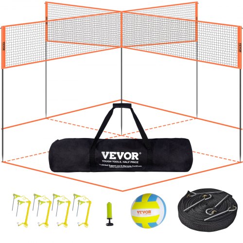 VEVOR Volleyball and Badminton Combo Set