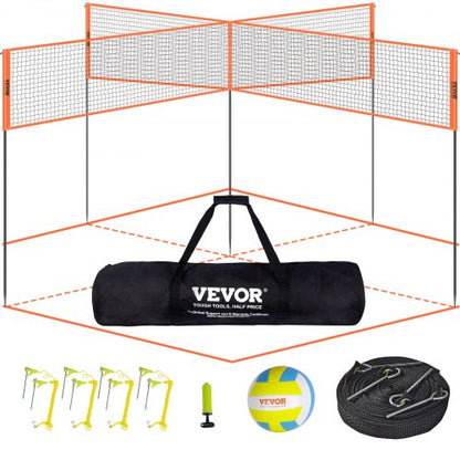 VEVOR Volleyball and Badminton Combo Set