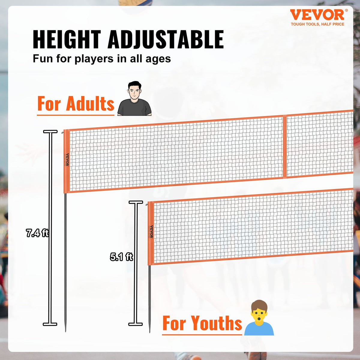 VEVOR Volleyball and Badminton Combo Set