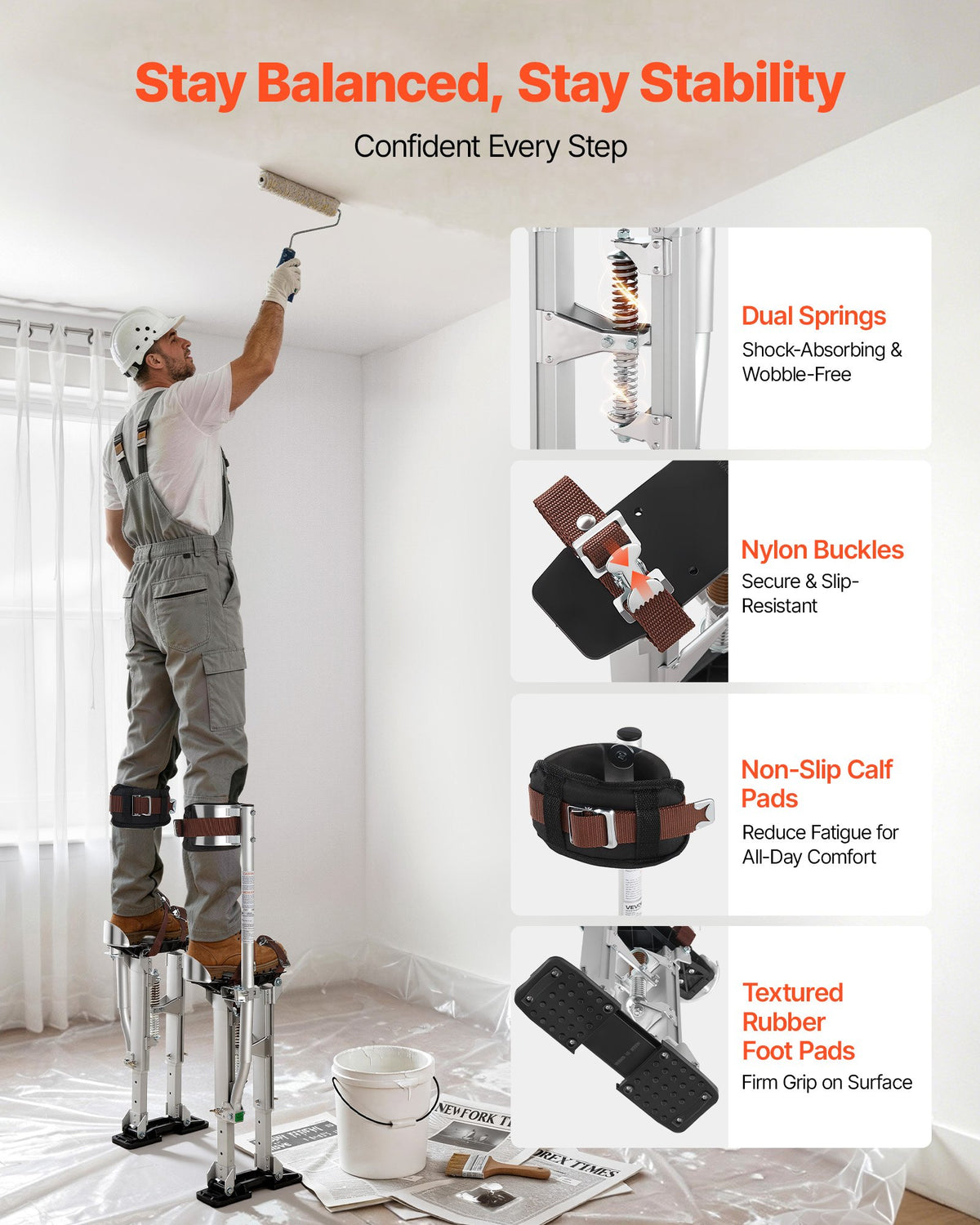 VEVOR Drywall Stilts - Select Your Configuration - SGBGQYS1624IXL0AJ001V0 - view 2