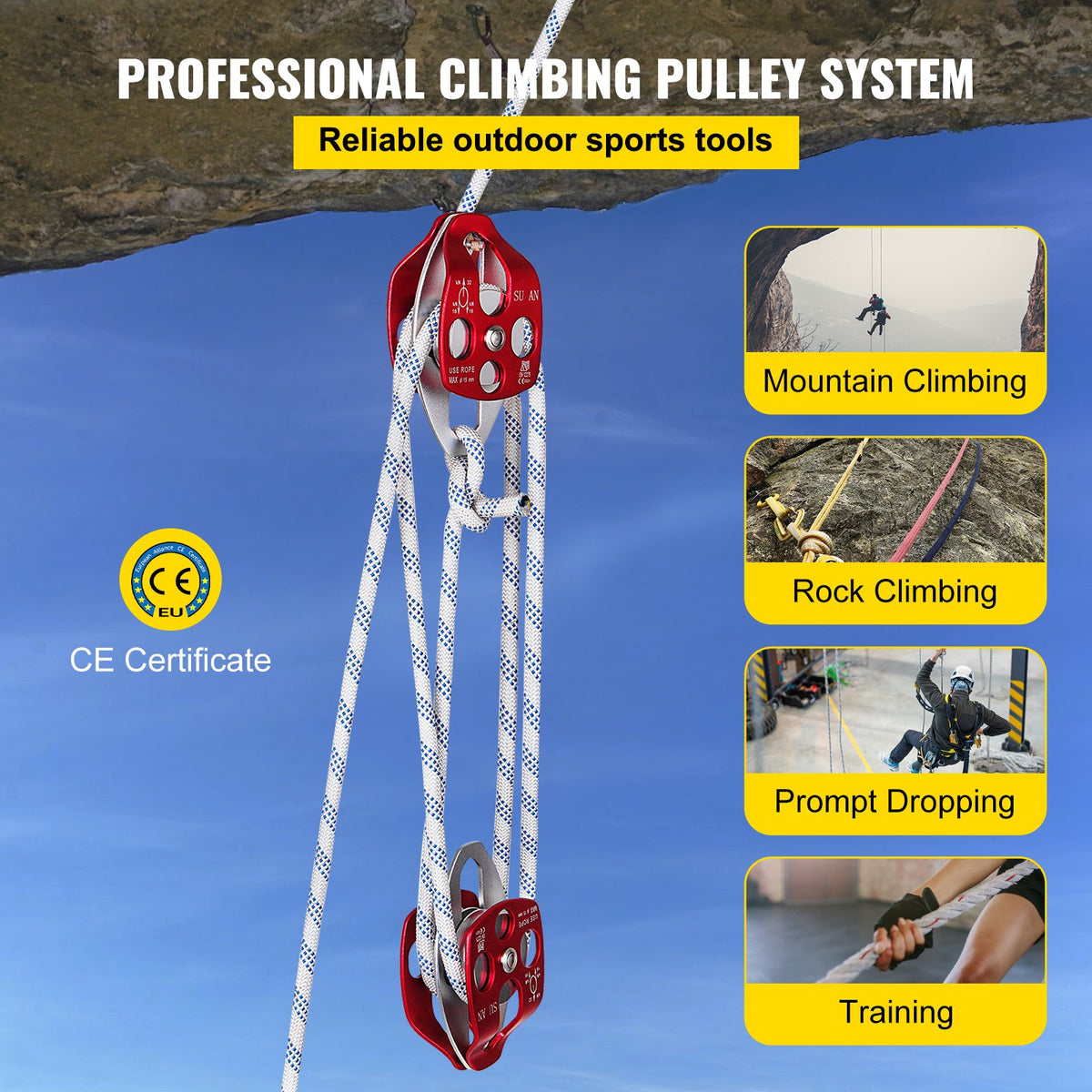VEVOR Pulley Hoists - Select Your Configuration - SHLSJTZ12MM46MJLSV0 - view 2