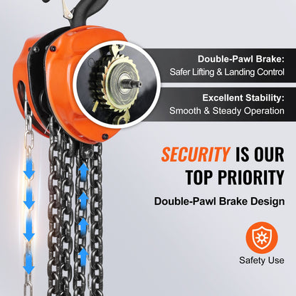 VEVOR Manual Gear Chain Hoists - Select Your Configuration - SJXSLHL2T10FT7VNYV0 - view 3