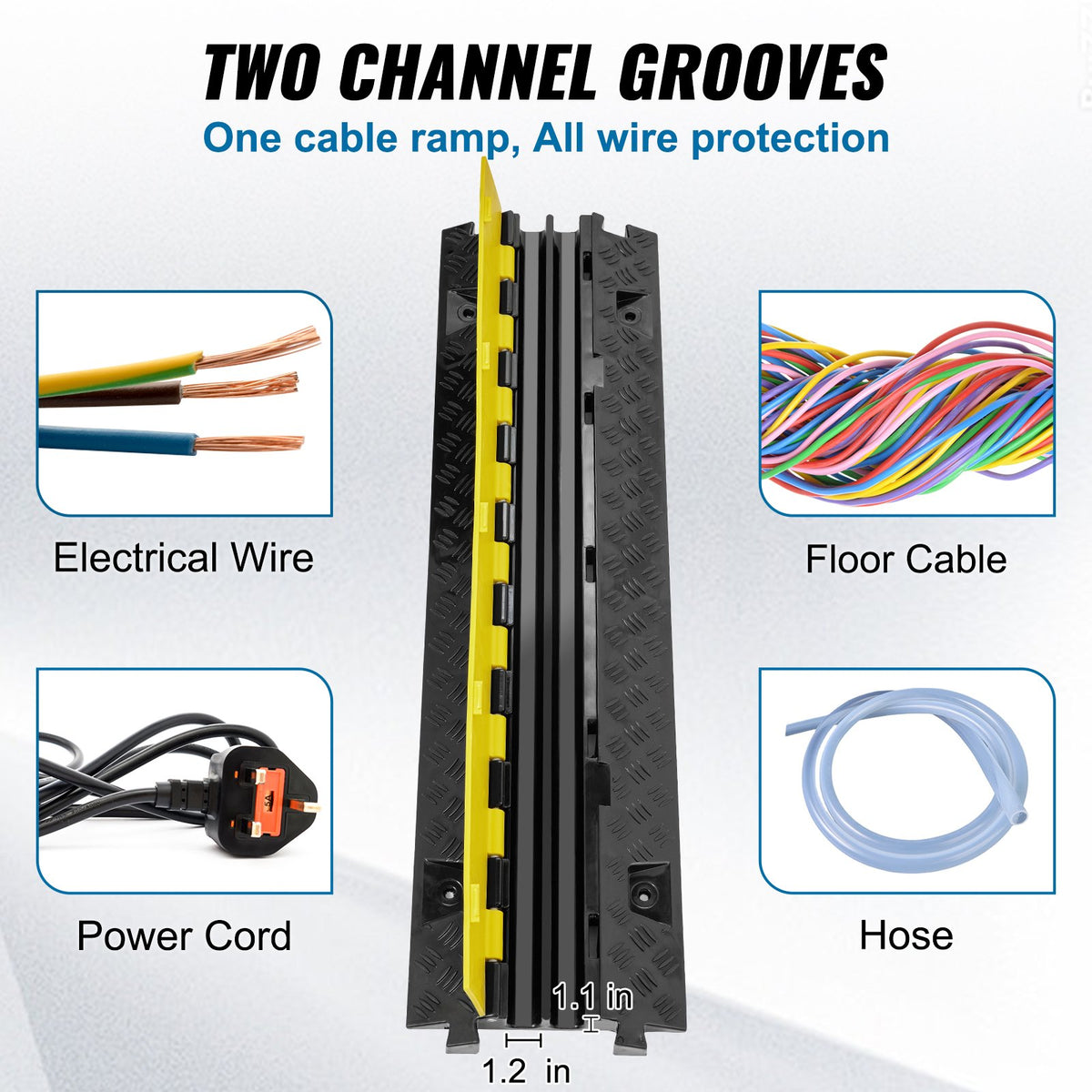 VEVOR Cable Protectors & Ramps - Select Your Configuration - SK52WH1211TPU2ZI9V0 - view 3