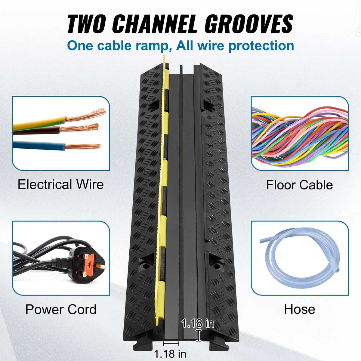 VEVOR Cable Protectors & Ramps - Select Your Configuration - SKCDL32WH1111REAEV0 - view 3