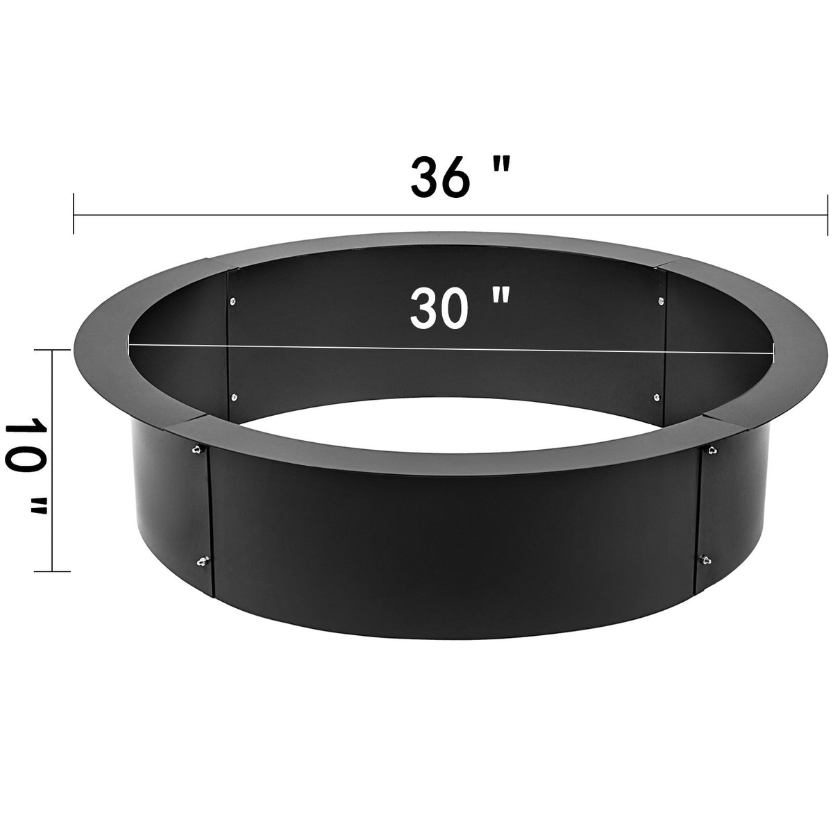 VEVOR Steel Fire Pit Ring, 36 in Outer / 30 in Inner Diameter - view 2