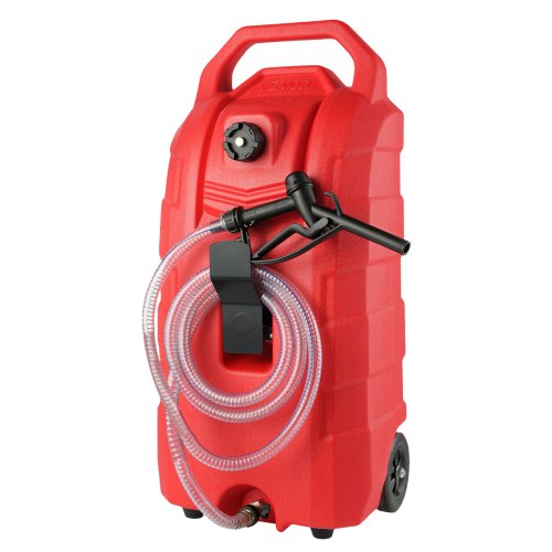 VEVOR 16 Gallon Fuel Caddy, 7.8 L/min, Portable Gas Storage Tank Container with Rubber Wheels, Gravity-flow Mode, Fuel Transfer Storage Tank for Gasoline Diesel Machine Oil Car Mowers Boat Motorcycle - SLJYCSL163MM17BQ7V0 - view 1