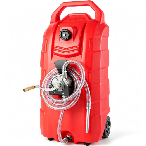 VEVOR 16 Gallon Fuel Caddy, 7.8 L/min, Portable Gas Storage Tank Container with Hand Pump Rubber Wheels, Fuel Transfer Storage Tank for Gasoline Diesel Machine Oil Car Mowers Tractor Boat Motorcycle - SLJYCSL163MM1YYBQV0 - view 1