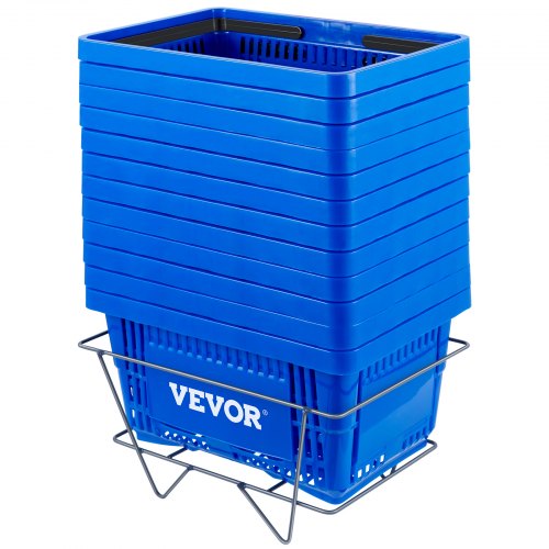VEVOR Handheld Shopping Baskets - Blue, 12 Pack - product view 1