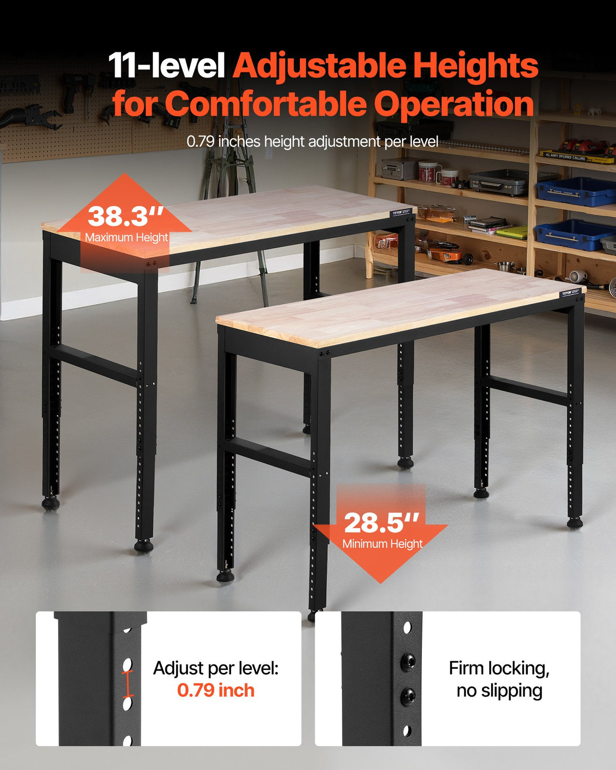 VEVOR Floor-standing Workbench - Select Your Configuration - SMKDJGZTBDLZM49YLV1 - view 3