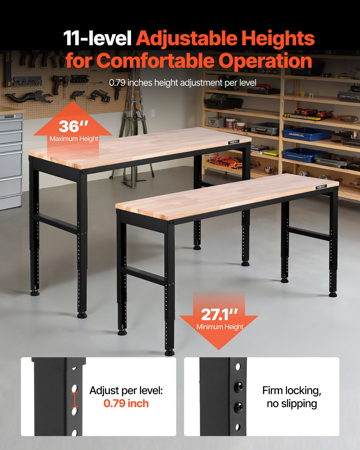 VEVOR Floor-standing Workbench - Select Your Configuration - SMKDJGZTBDLZMOAL4V1 - view 3
