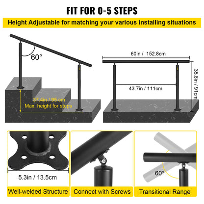 VEVOR Stair Handrails - Select Your Configuration - SNLZSLZYGL5FT1GTPV0 - view 3