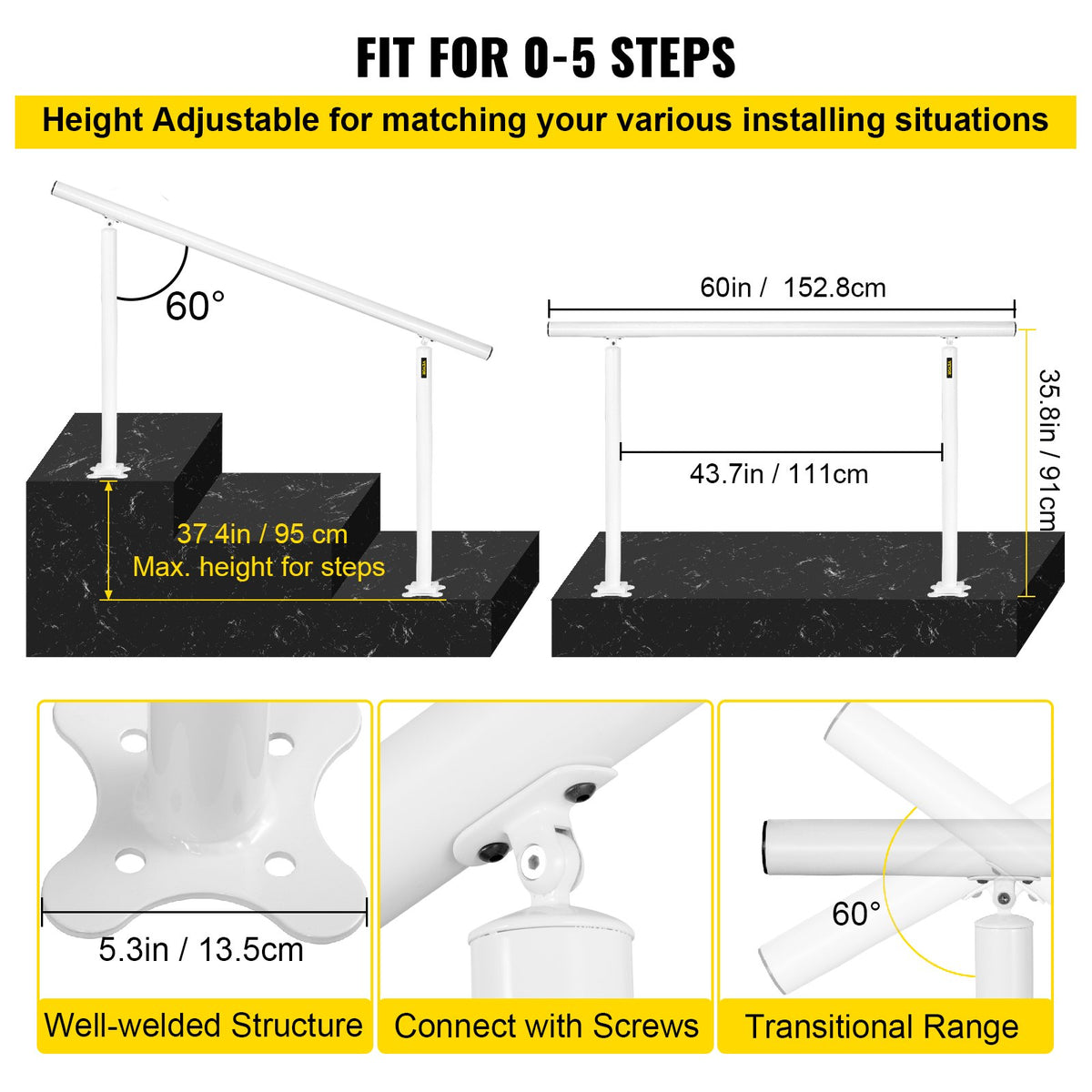 VEVOR Stair Handrails - Select Your Configuration - SNLZSLZYGL5FTPDUBV0 - view 3