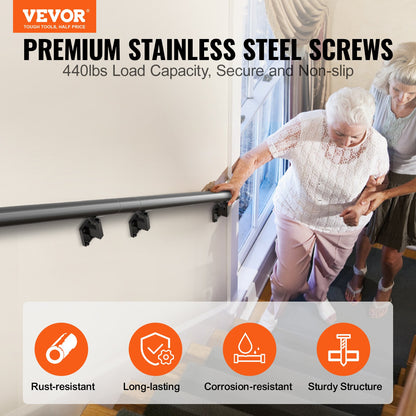 VEVOR indoor wall mounted stair handrail - Select Your Configuration - SNLZYX12FT5CM7RZ1V0 - view 2