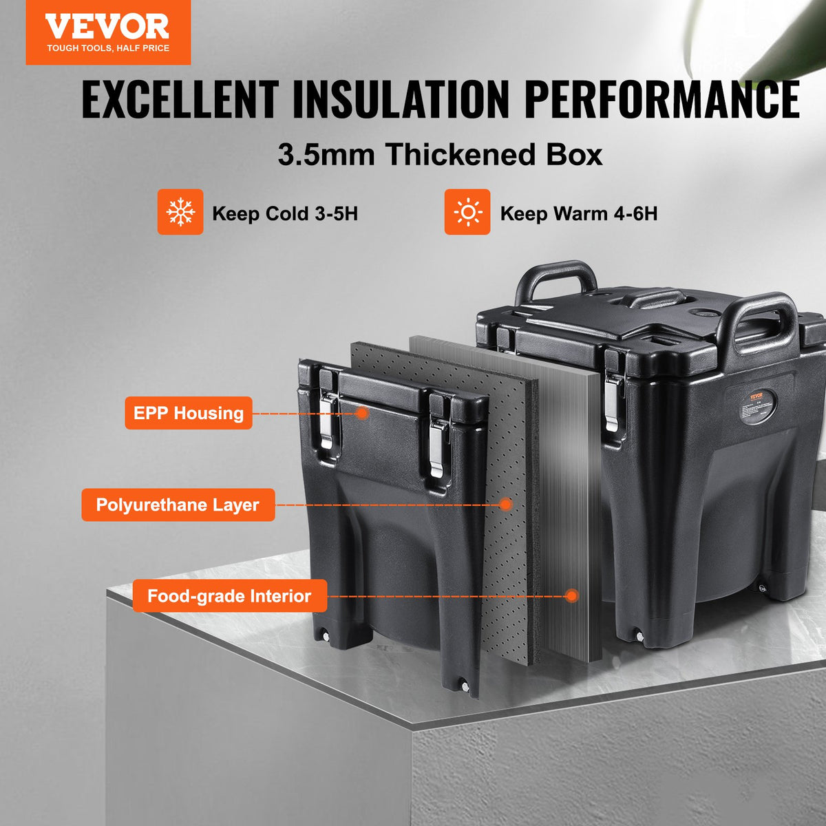 VEVOR Insulated Food Pan Carrier - Select Your Configuration - SPBWXHSBWT30LBMYXV0 - view 3