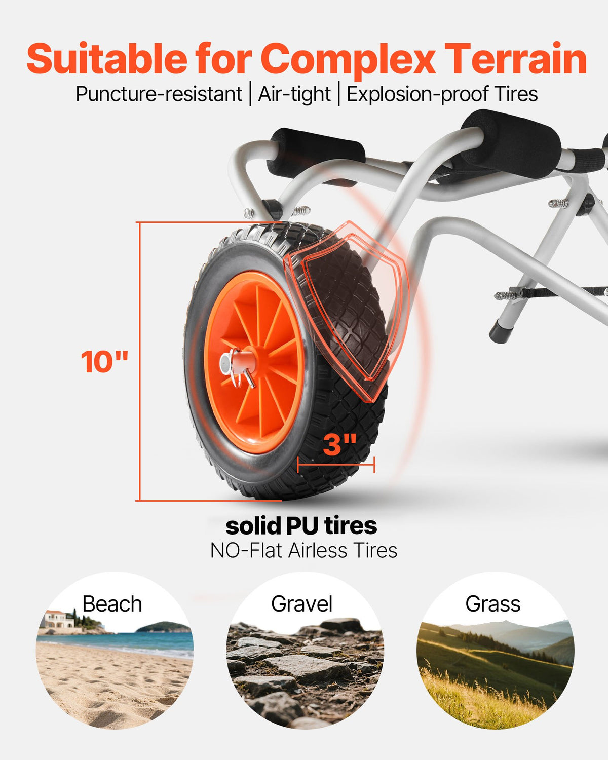 VEVOR Kayak Trailer - Select Your Configuration - SPSPHTTC10IN9SGI2001V0 - view 3