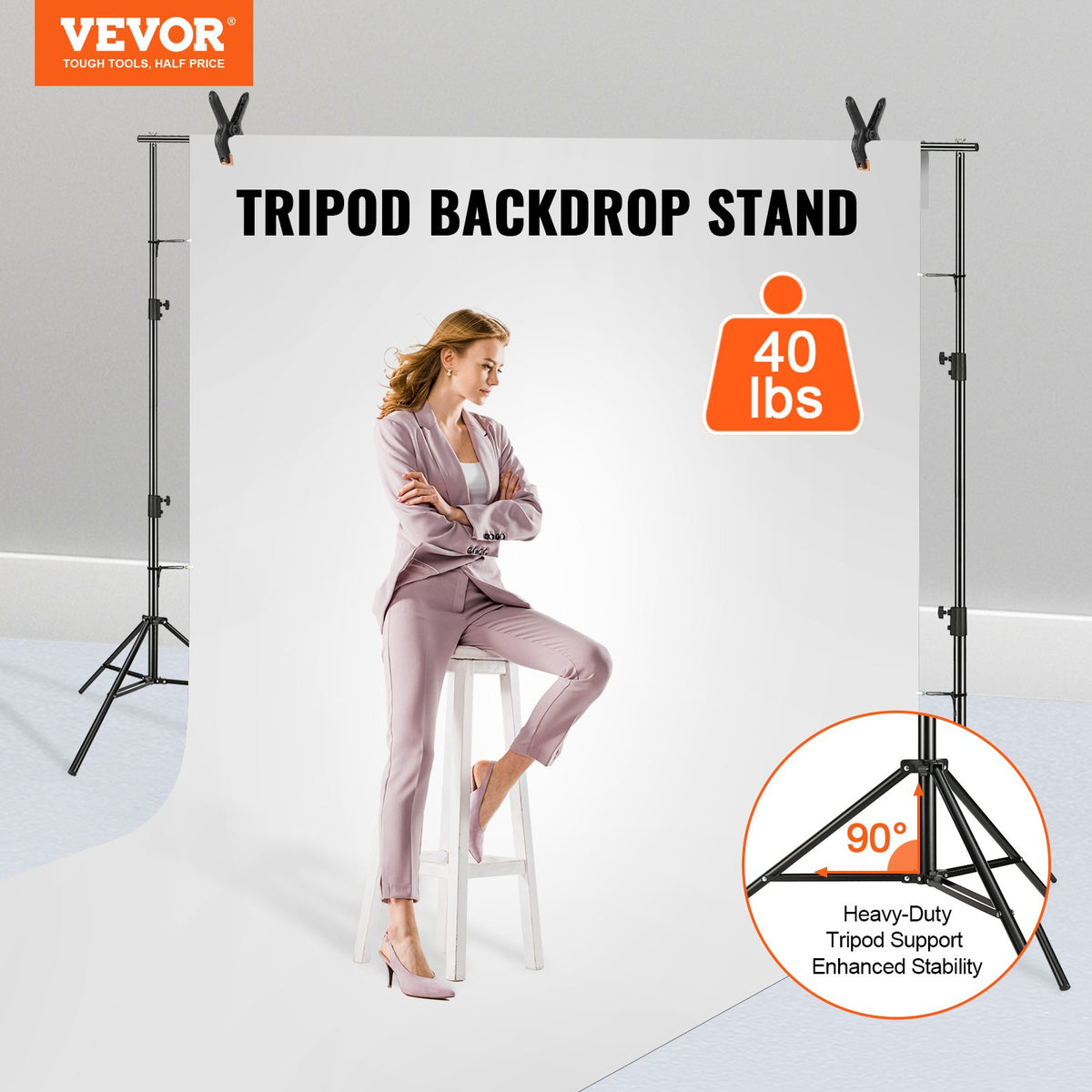 VEVOR Backdrop Stands - Select Your Configuration - SSBJZSJL12FTJ4IABV0 - view 2