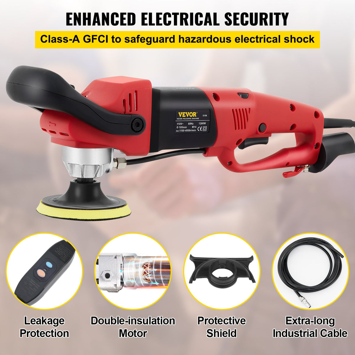 VEVOR Wet Polisher Grinder - Select Your Configuration - SSPGJYPJT110VZLANV1 - view 3