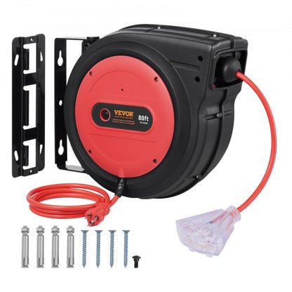 VEVOR Retractable Extension Cord Reel - Select Your Configuration - SSSJXQ80FTHHCNIUFV1 - view 1