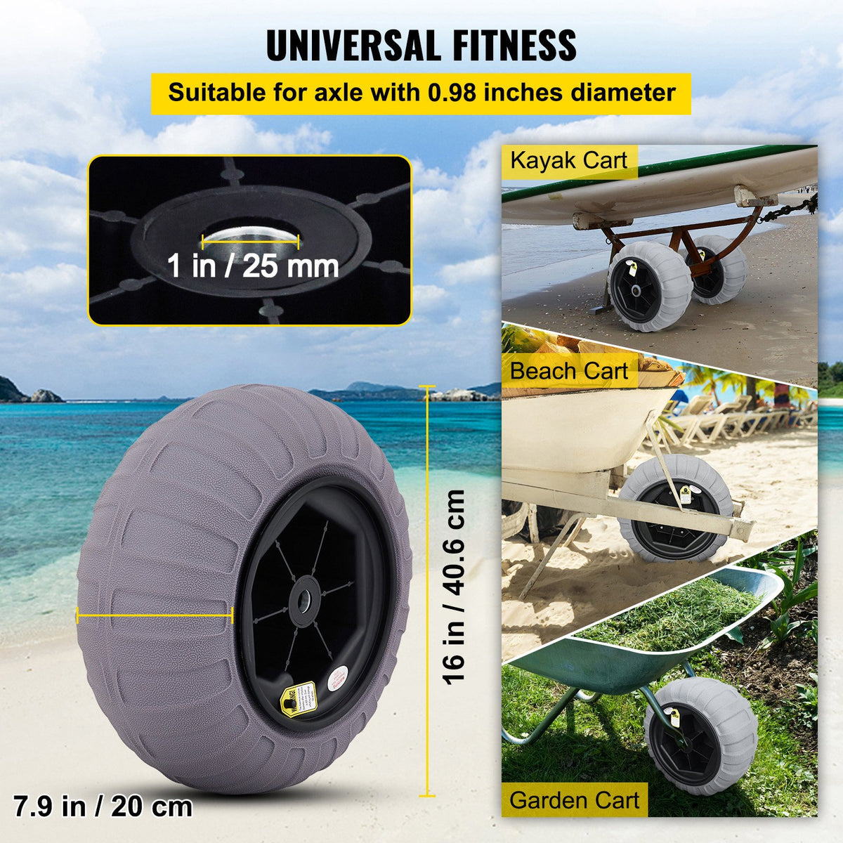 VEVOR Beach Wheels - Select Your Configuration - STLYCBDDWC16VXMEIV0 - view 3