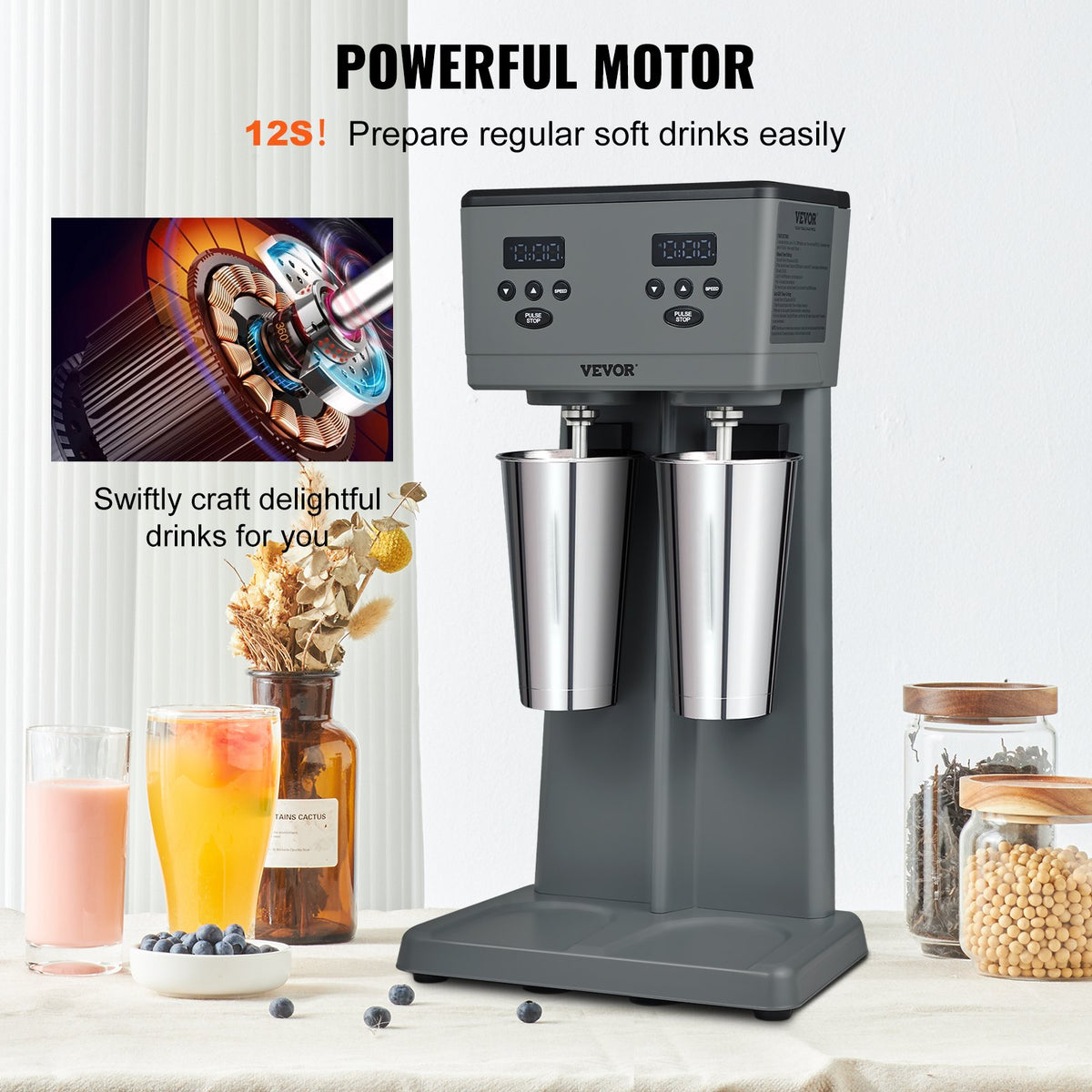 VEVOR Milkshake Maker - Select Your Configuration - STNXJHABS375WRVVTV1 - view 2