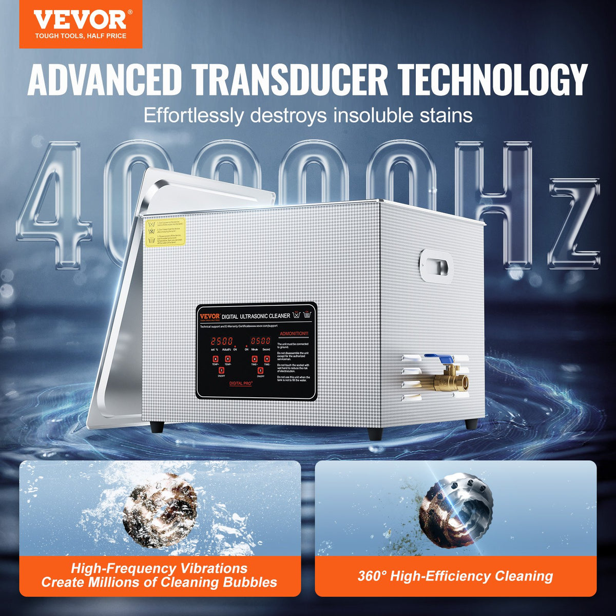 VEVOR Industrial Ultrasonic Cleaner - Select Your Configuration - SXCSBQXJ15L03AC6WV1 - view 2