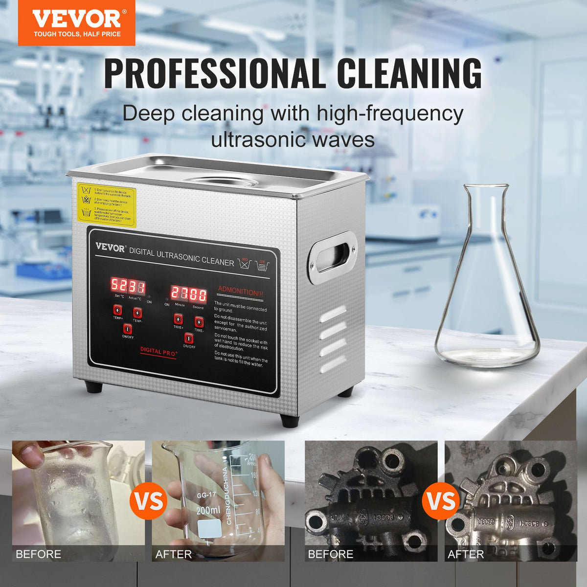 VEVOR Industrial Ultrasonic Cleaner - Select Your Configuration - SXCSBQXJ3S00MPUCFV1 - view 2