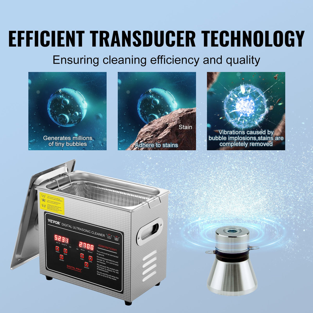 VEVOR Industrial Ultrasonic Cleaner - Select Your Configuration - SXCSBQXJ3S00MPUCFV1 - view 3