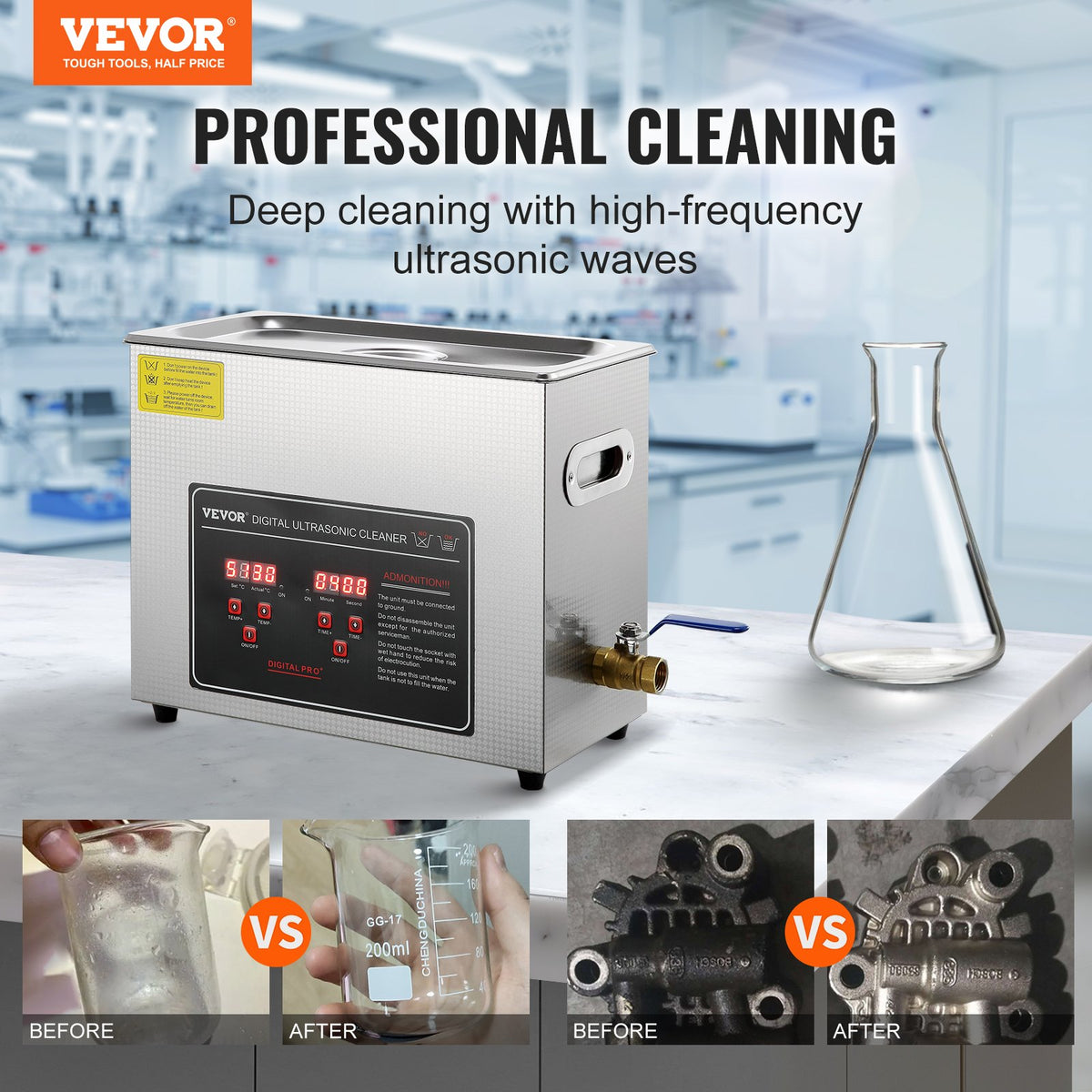 VEVOR Industrial Ultrasonic Cleaner - Select Your Configuration - SXCSBQXJ6L00KPIORV1 - view 2