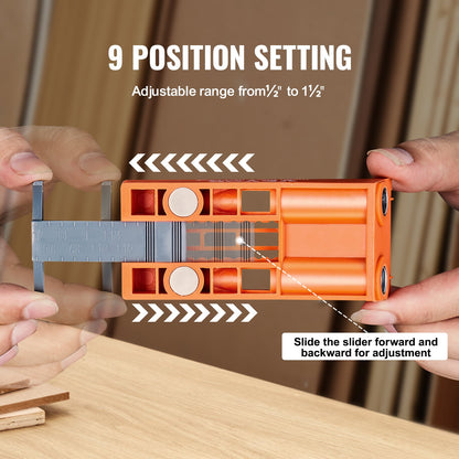 VEVOR Pocket Hole Jig, 56 Pcs Mini Jig Pocket Hole System with 9" C-clamp, Step Drill, Wrench, Square Drive Bit, Drill Stop Ring, and Screws, for DIY Carpentry Projects - SXKKJPJJQMINIQHP4V0 - view 3