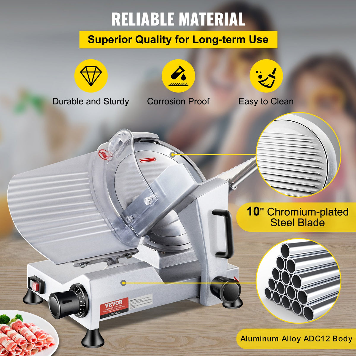VEVOR Commercial Meat Slicer - Select Your Configuration - SYDRQPJ240W1ZUOPAV1 - view 3