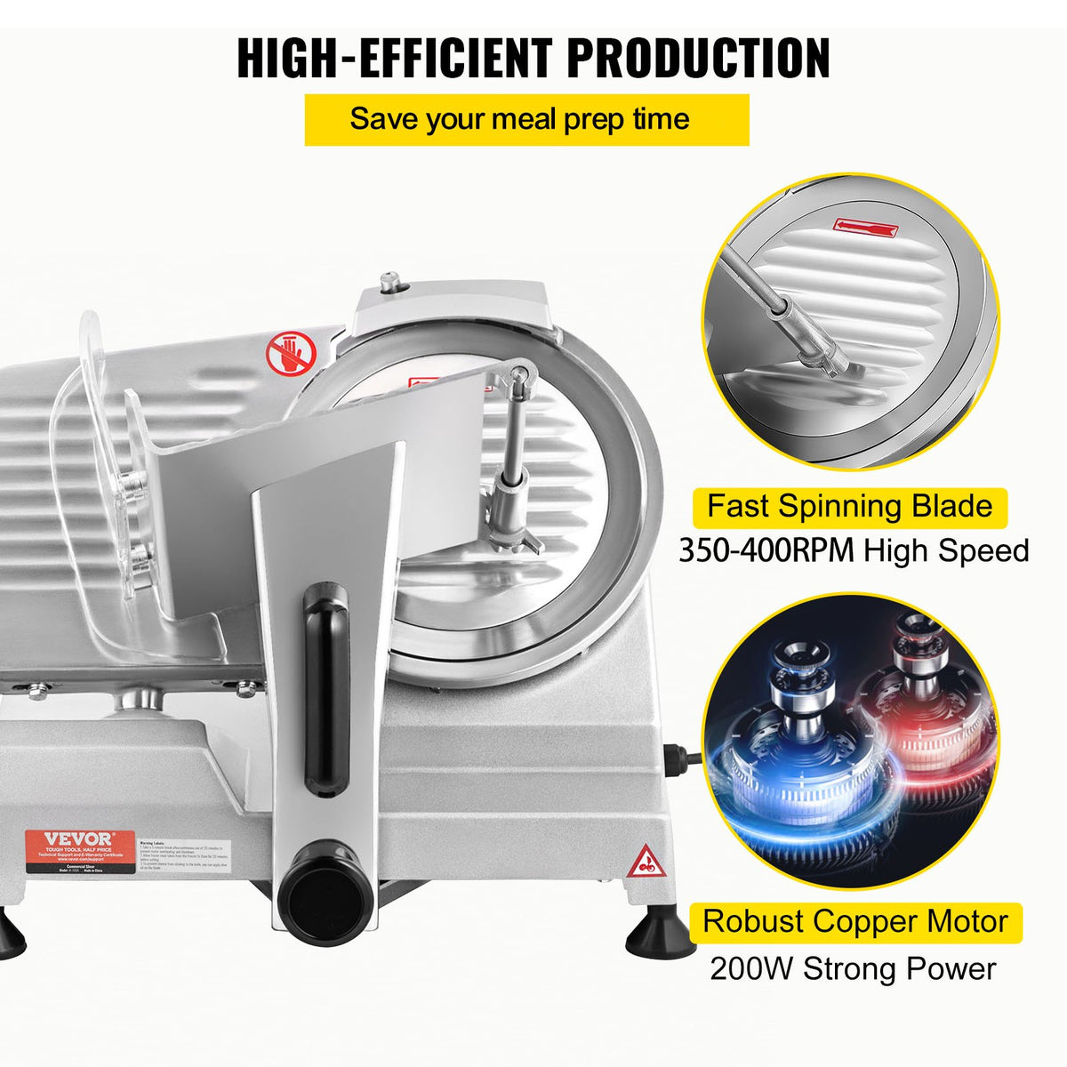 VEVOR Commercial Meat Slicer - Select Your Configuration - SYDRQPJ240W8WB31UV1 - view 3