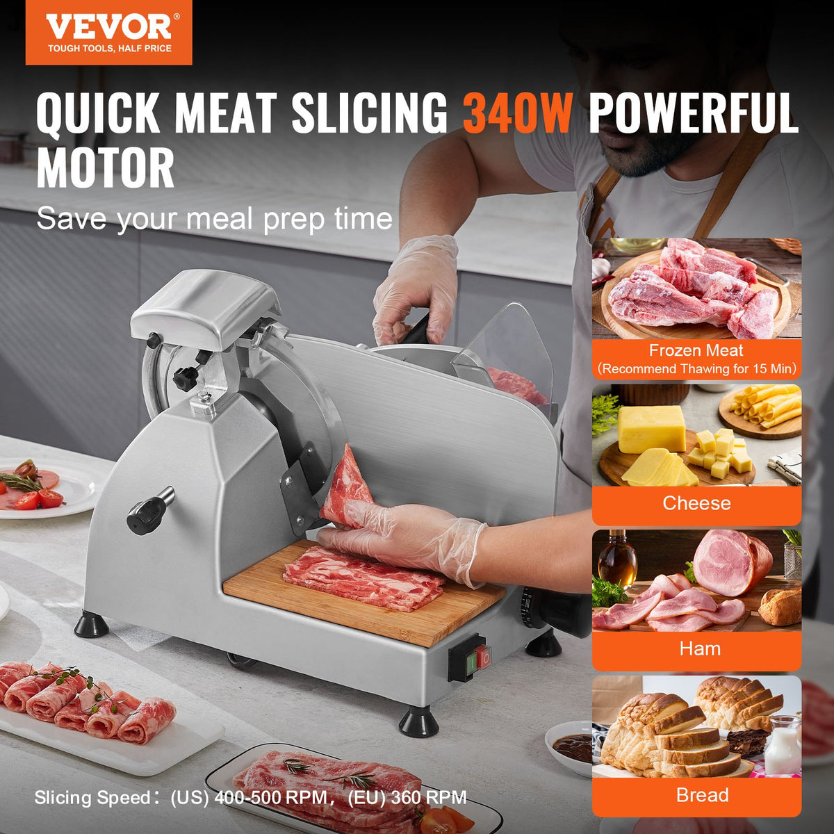 VEVOR Commercial Meat Slicer - Select Your Configuration - SYDRQPJ250W1M5HC9V1 - view 2
