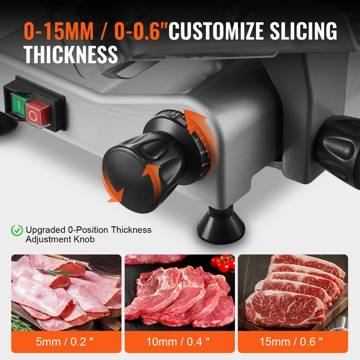 VEVOR Commercial Meat Slicer - Select Your Configuration - SYDRQPJ250W1M5HC9V1 - view 3