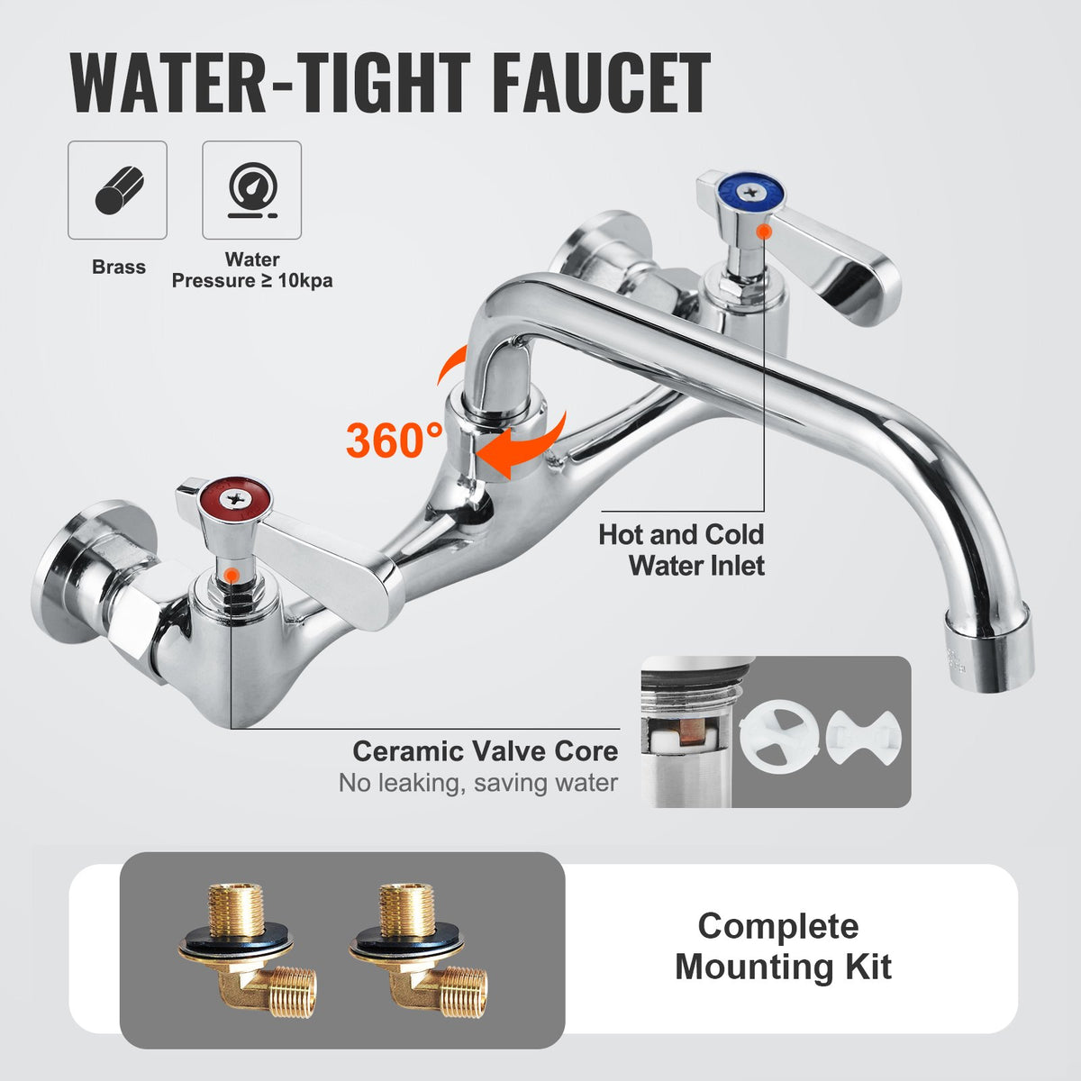 VEVOR Stainless Steel Commercial Sink - Select Your Configuration - SYLSSCDCY1818SZNQV0 - view 3