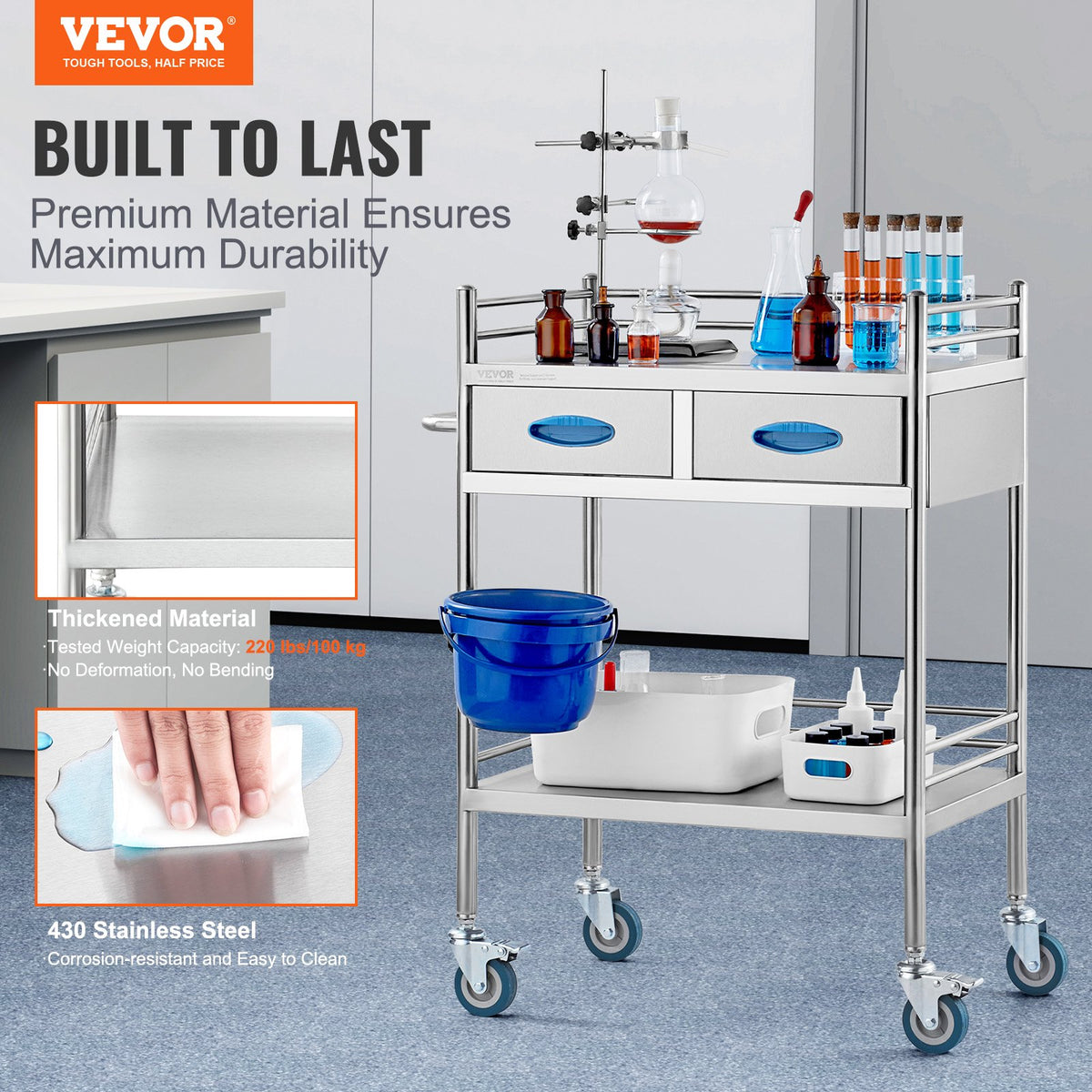 VEVOR Lab Carts - Select Your Configuration - SYSST42014302PL3ZV0 - view 2