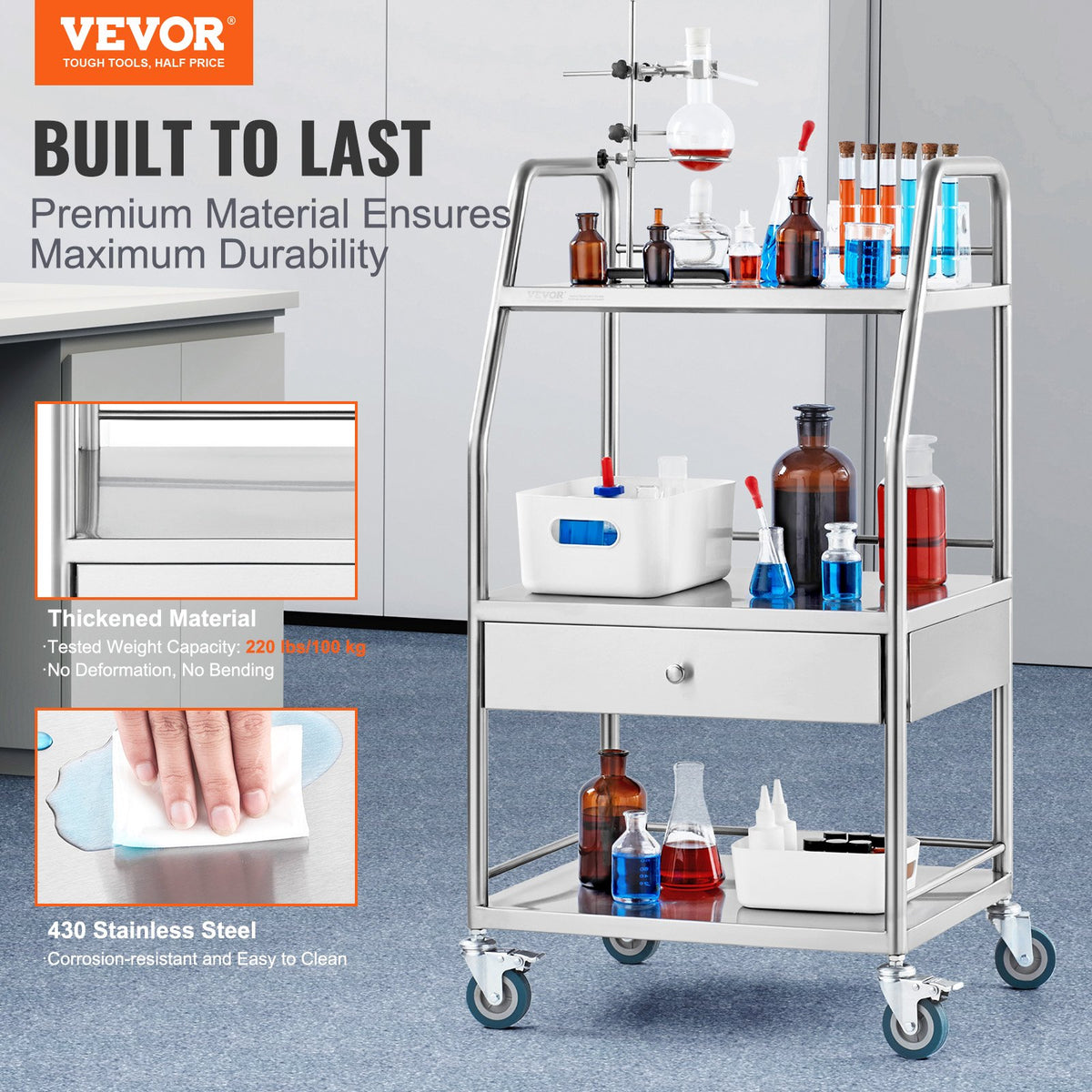 VEVOR Lab Carts - Select Your Configuration - SYSST42014303ZTSCV0 - view 2
