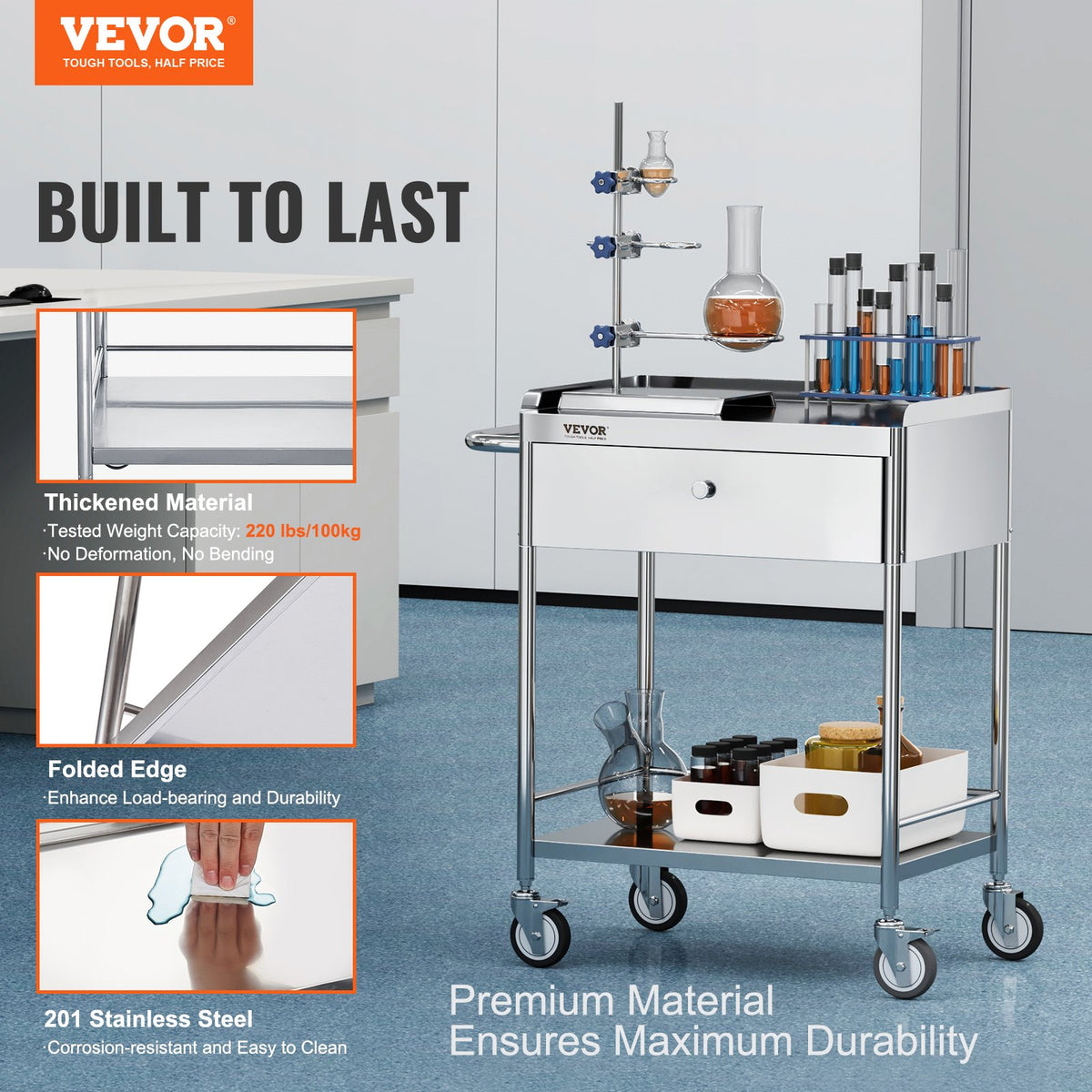 VEVOR Lab Carts - Select Your Configuration - SYSSTCSB20124D3E4V0 - view 2