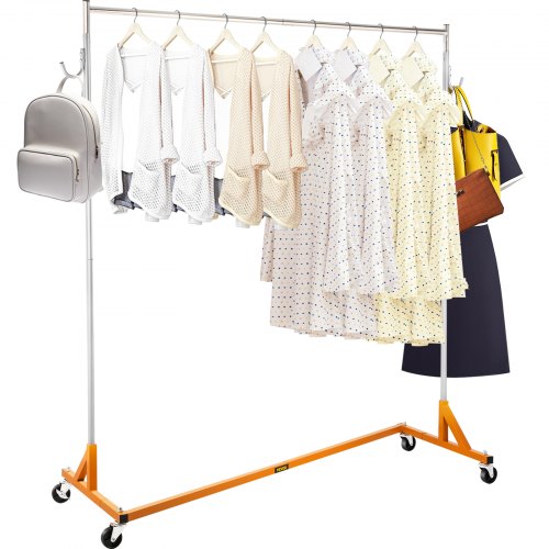 VEVOR Z Rack, Industrial Grade Z Base Garment Rack, Rolling Z Garment Rack, Sturdy Steel Z Base Clothing Rack with Lockable Casters for Home Garment Store Display Commercial Use Or - SYZ6016518011BJWOV0 - view 1