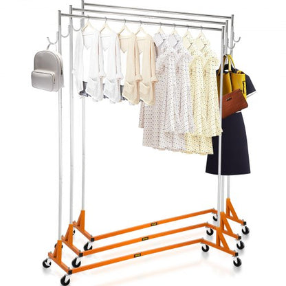 VEVOR Z Rack, Industrial Grade Z Base Garment Rack, Height Adjustable Rolling Z Garment Rack, Sturdy Steel Z Base Clothing Rack with Lockable Casters, for Home Clothing Store Displ - SYZ60165188135IVBV0 - view 1