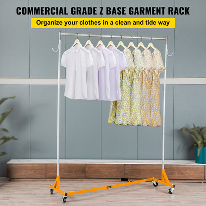VEVOR Z Rack, Industrial Grade Z Base Garment Rack, Height Adjustable Rolling Z Garment Rack, Sturdy Steel Z Base Clothing Rack with Lockable Casters, for Home Clothing Store Displ - SYZ60165188135IVBV0 - view 2