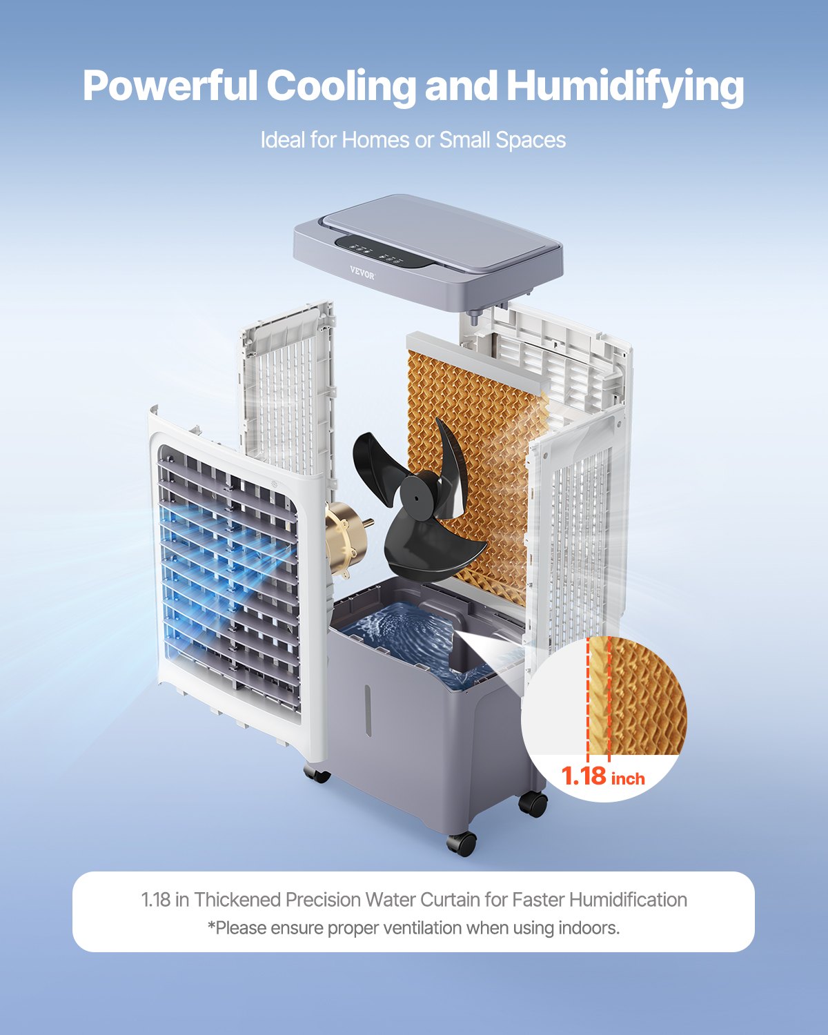 VEVOR Swamp Evaporative Cooler - Select Your Configuration - SYZZZFLQQDZAVTQZHV1 - view 3