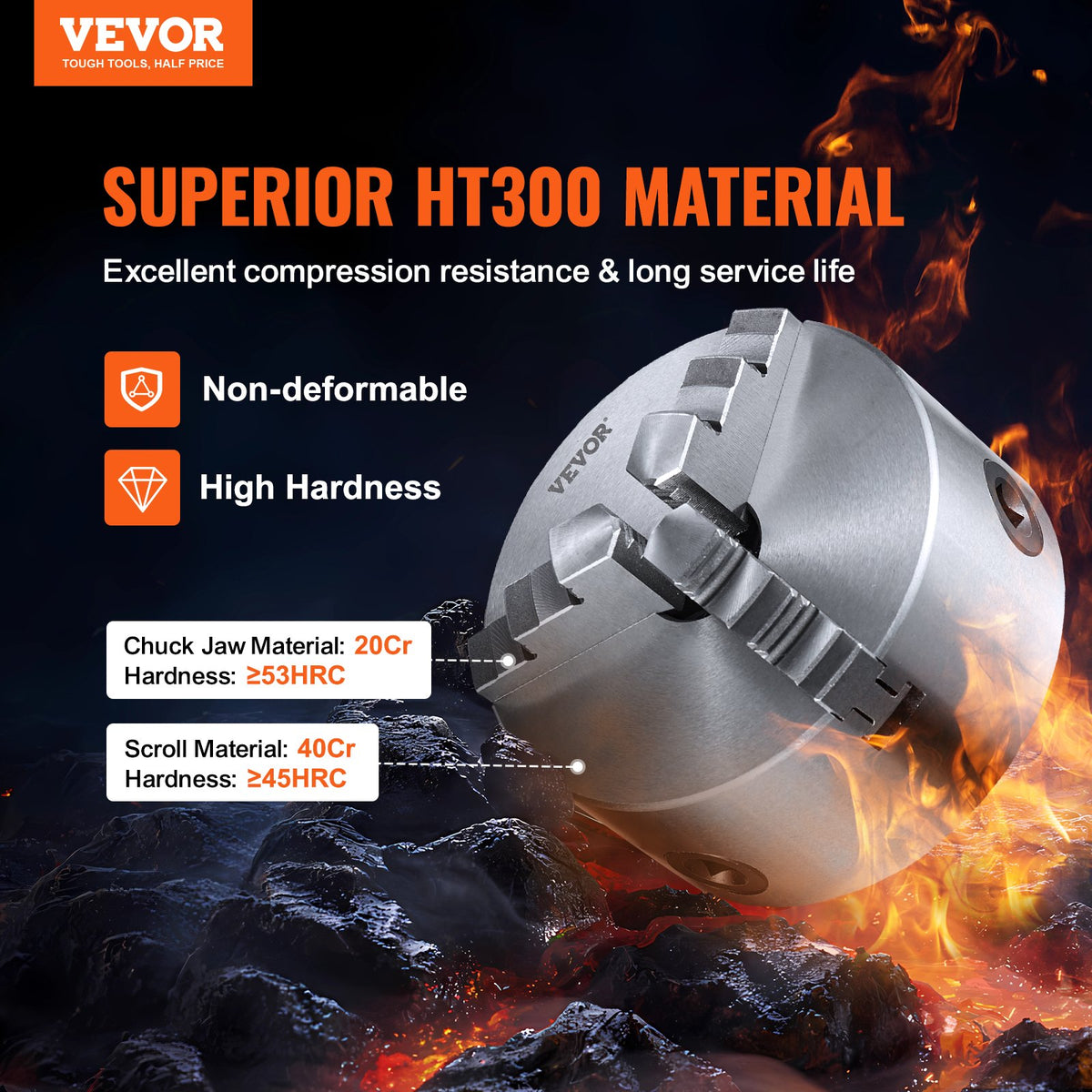 VEVOR Precision Lathe Chuck - Select Your Configuration - SZKP6YC3G000P8W20V0 - view 2