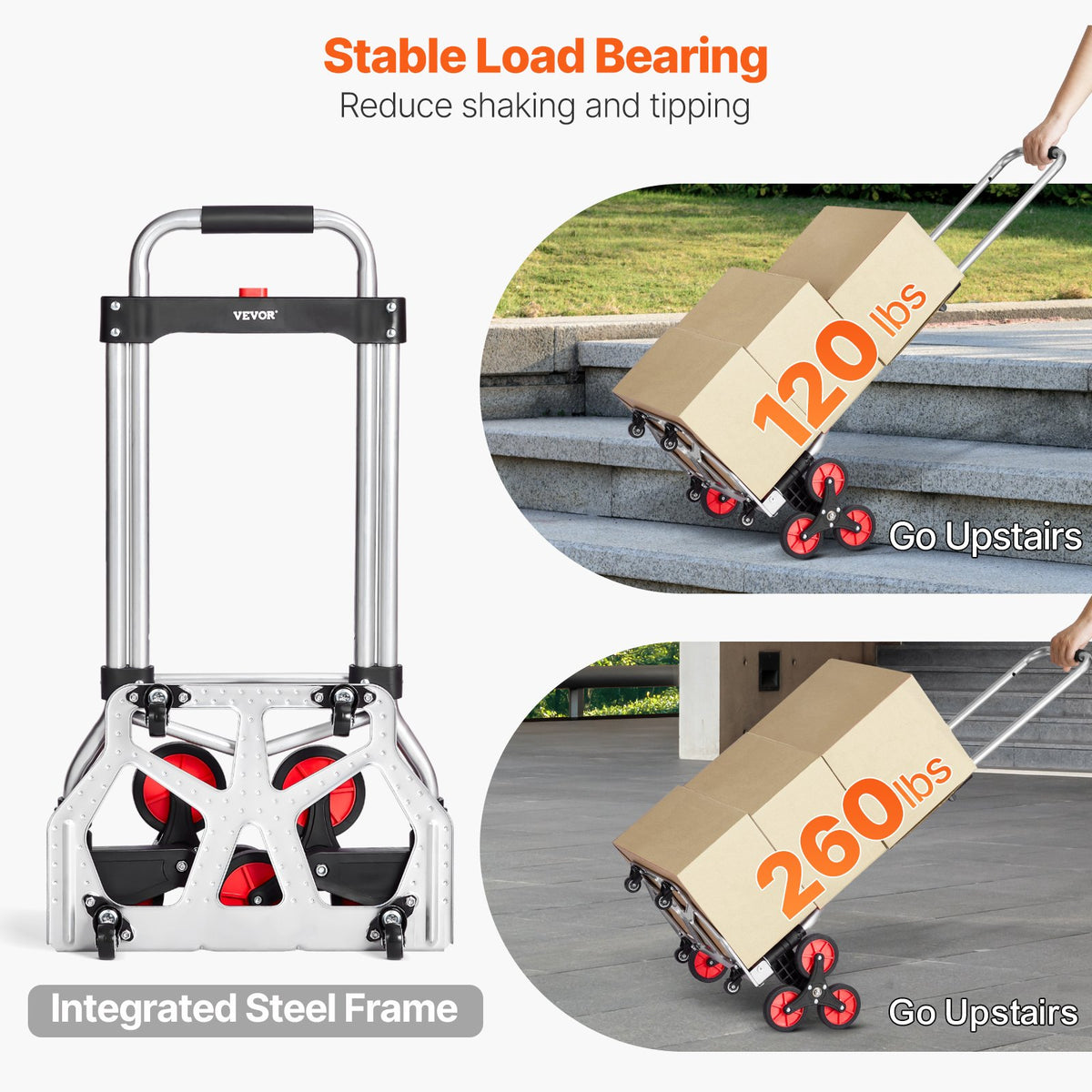 VEVOR Non-Dolly Stair Climbing cart - Select Your Configuration - TCSPLCYS260LDSY04V0 - view 3