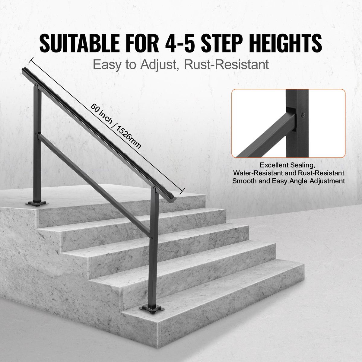 VEVOR Stair Handrails - Select Your Configuration - TFDGLZHS5FT585EFIV0 - view 3