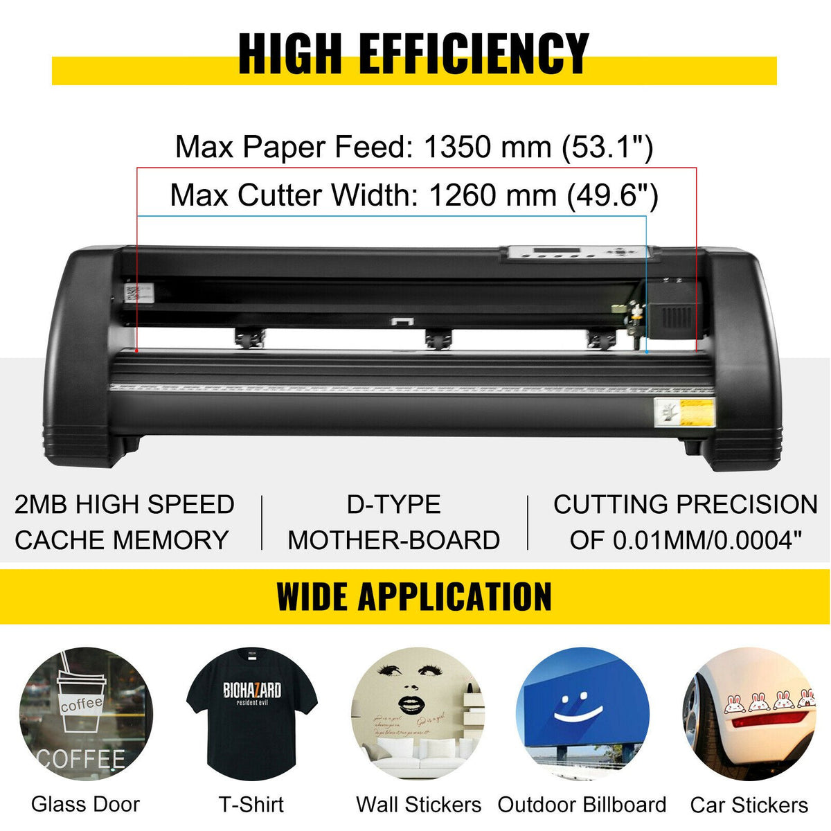 VEVOR 6 In 1 Mug Hat Heat Press & 53 Inch Vinyl Cutter Machine w/ Floor Stand - THJ3838-KZJ135001V1 - view 3