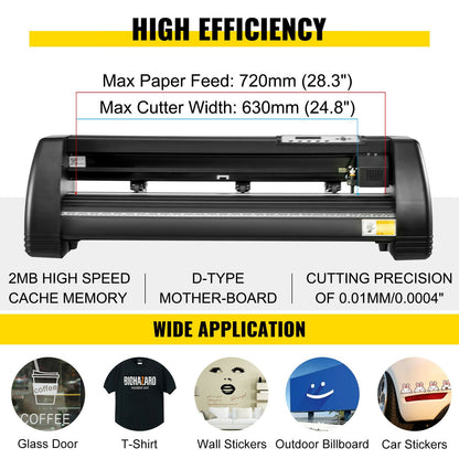 VEVOR 6 In 1 Mug Hat Heat Press & 28 Inch Vinyl Cutter Machine w/ Floor Stand - THJ3838-KZJ720001V1 - view 3