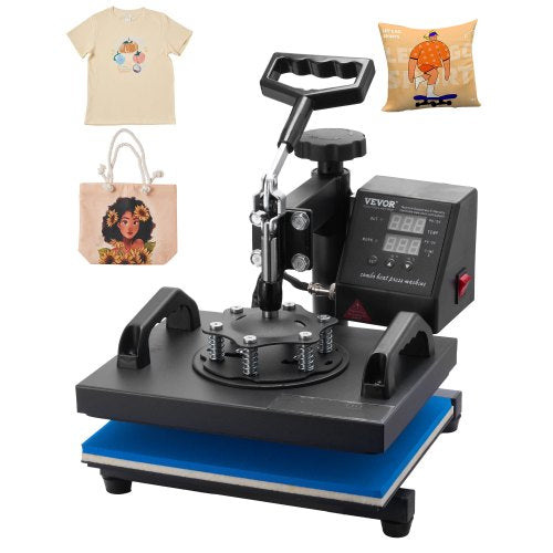 VEVOR Heat Press, 12x10Inch T-Shirt Press Machine, T-shirt Press Heat Press 30x23cm Printing Machine Heat Transfer Sublimation Machine for T-shirts - THJH230BSX0000001V1 - view 1